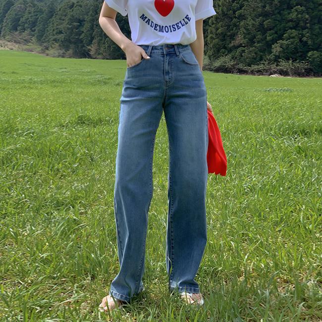 니썸 [면ver추가/여름청바지🌴][스판데님/🏆누적6만장/후기극찬템][made]투게더워싱세미와이드데님 - 6color
