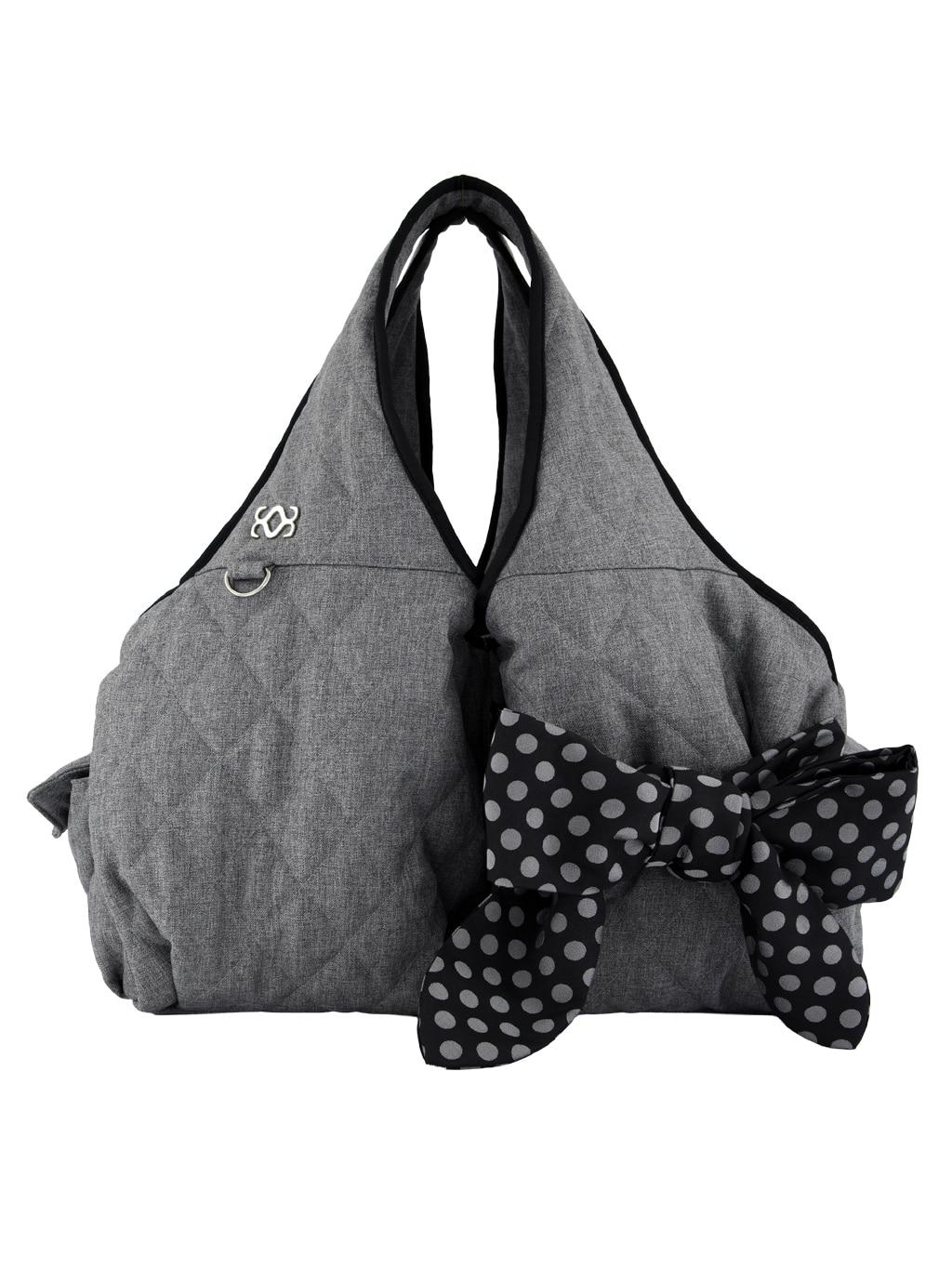 Bow Shoulder Bag (Heather Grey)