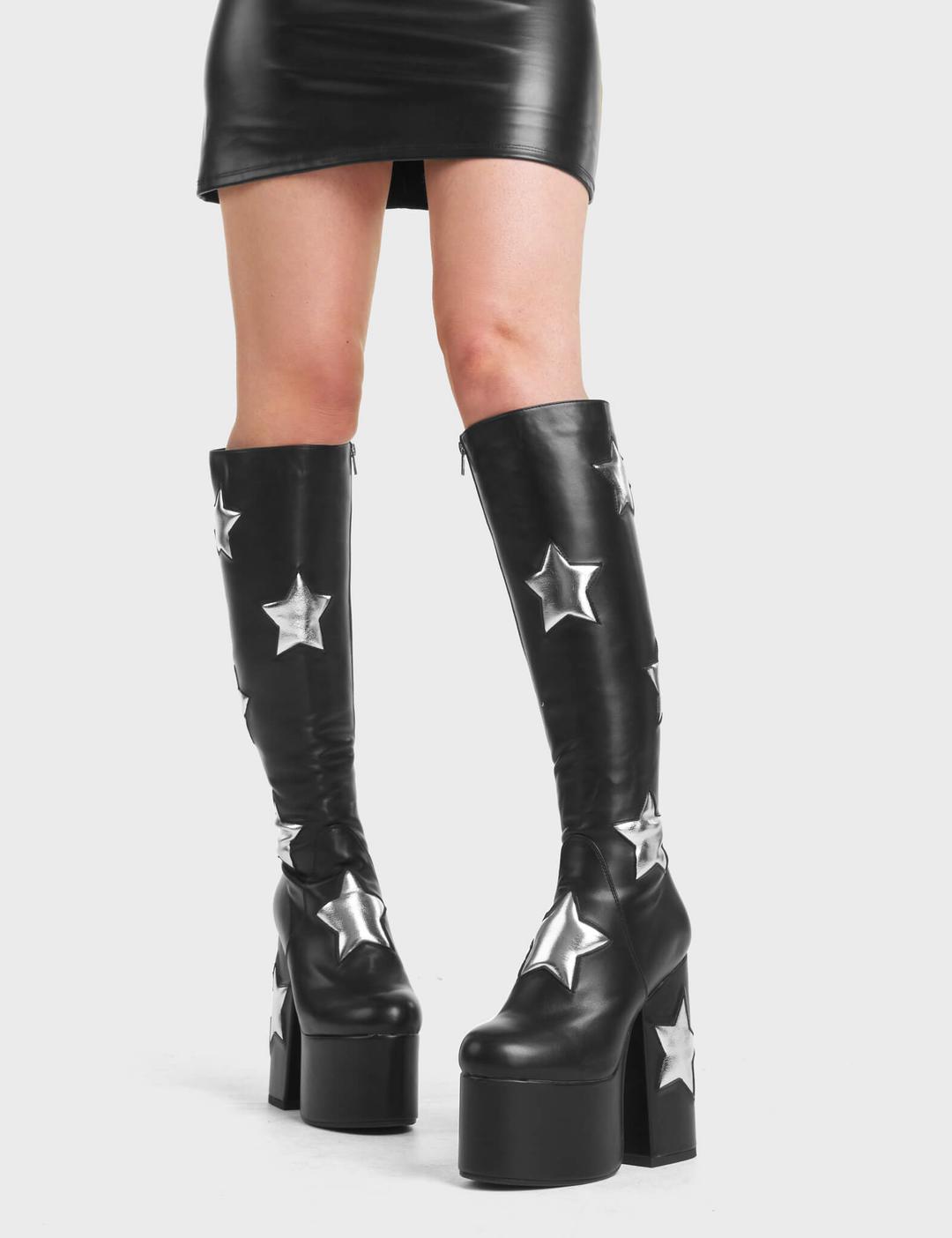 Comet Platform Knee High Boots