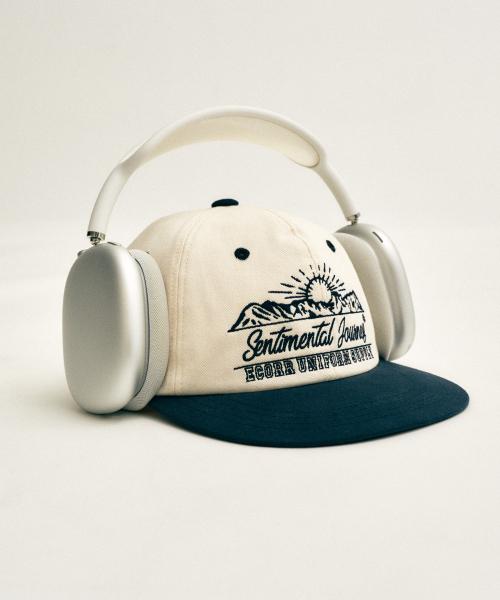 센티멘탈 배색 모자_네이비
