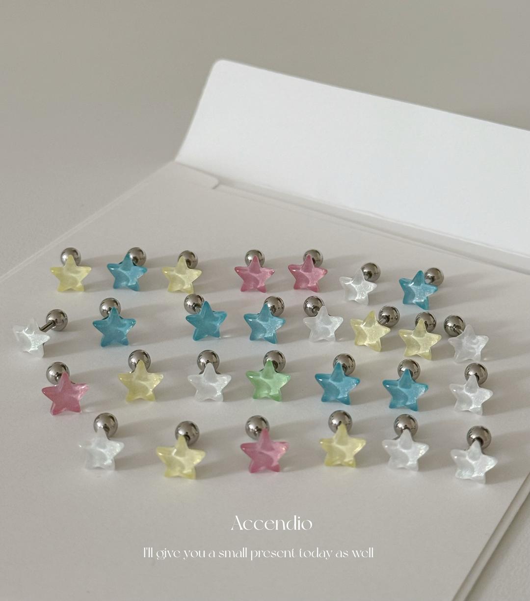 아센디오 🎀엔시티 위시 리쿠 착용🎀 키치 젠지 별 써지컬 피어싱 5 type 익일 발송 입점 1+1 할인