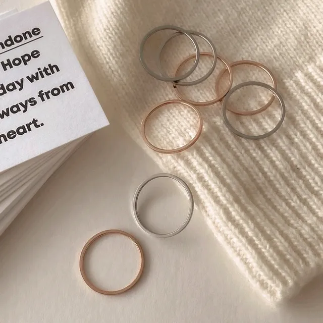 [4개 전부드려요][써지컬스틸][호수 추가]레이어드반지세트