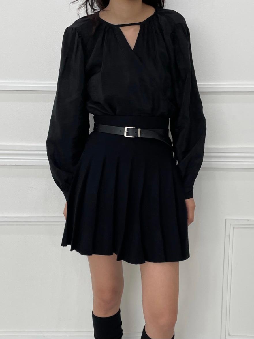 Runa knit pleats sk (2 color)