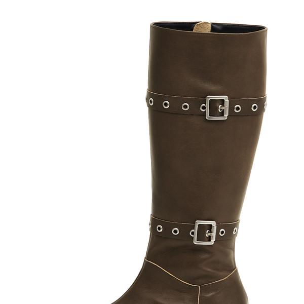 Two belted boots (vintage brown)