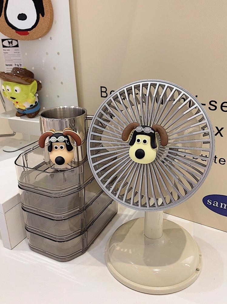 레트로 그로밋 선풍기 탁상용 무선 선풍기 귀여운 미니 USB 책상선풍기