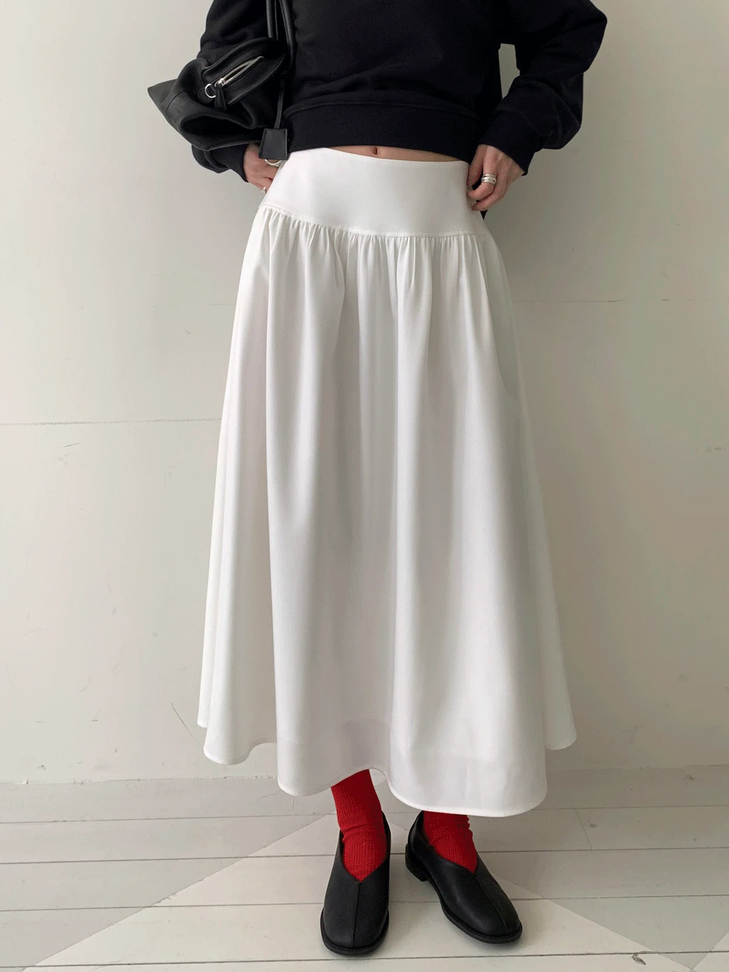 DH. Hiv Shirring A Line Skirt