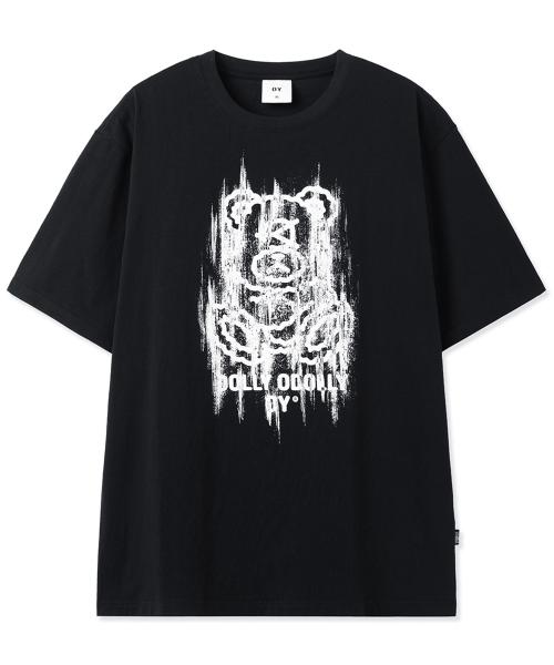GLITCHY DOLLY TEE - BLACK