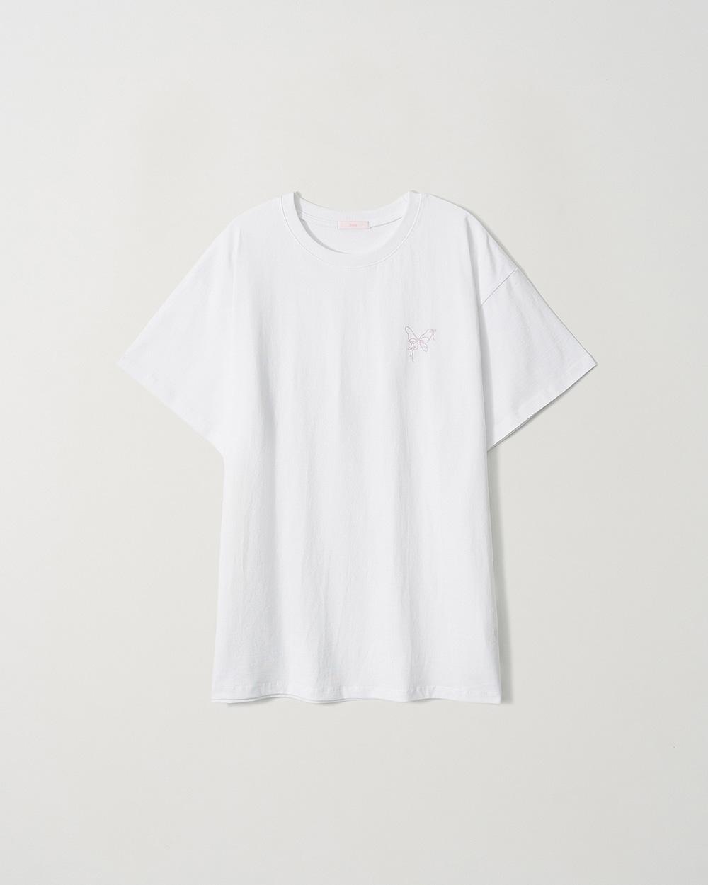 Lettera Butterfly Oversized T-shirt_White