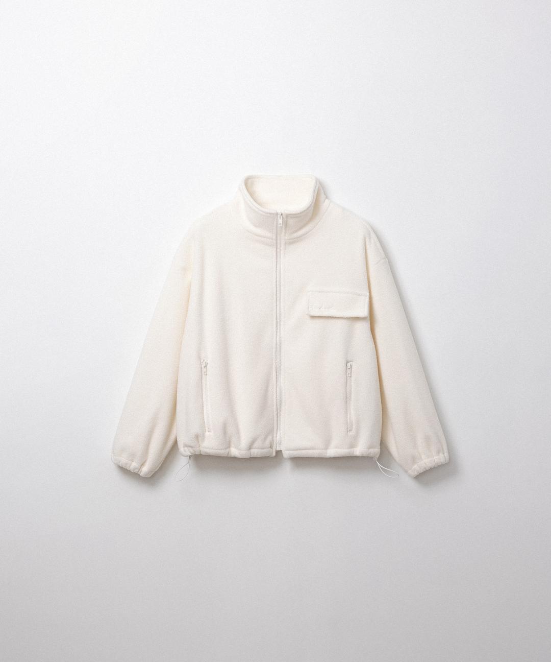 플리스 집업 자켓 (cream)