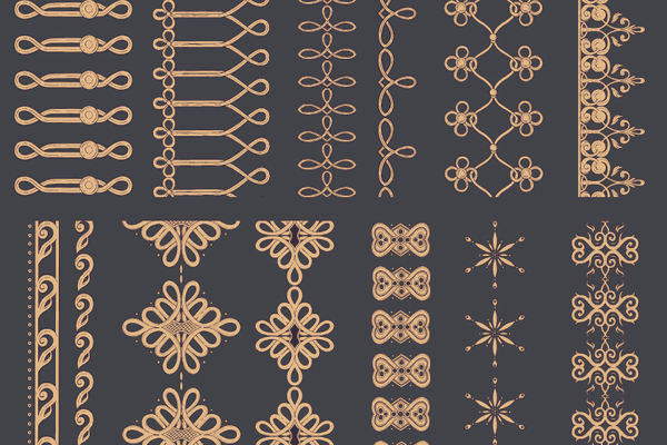 로판풍 옷장식 브러쉬 - 스콘