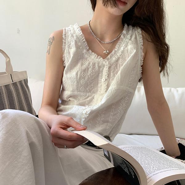 Ruffle Bloom Sleeveless Top