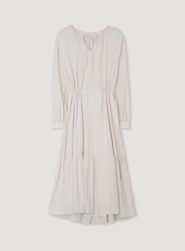 SOPIA SHIRRING ONE PIECE_CREAM