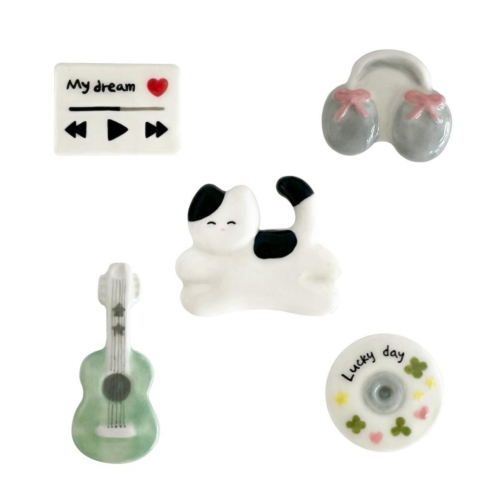 [ceramic] 플리의 플레이리스트 브로치