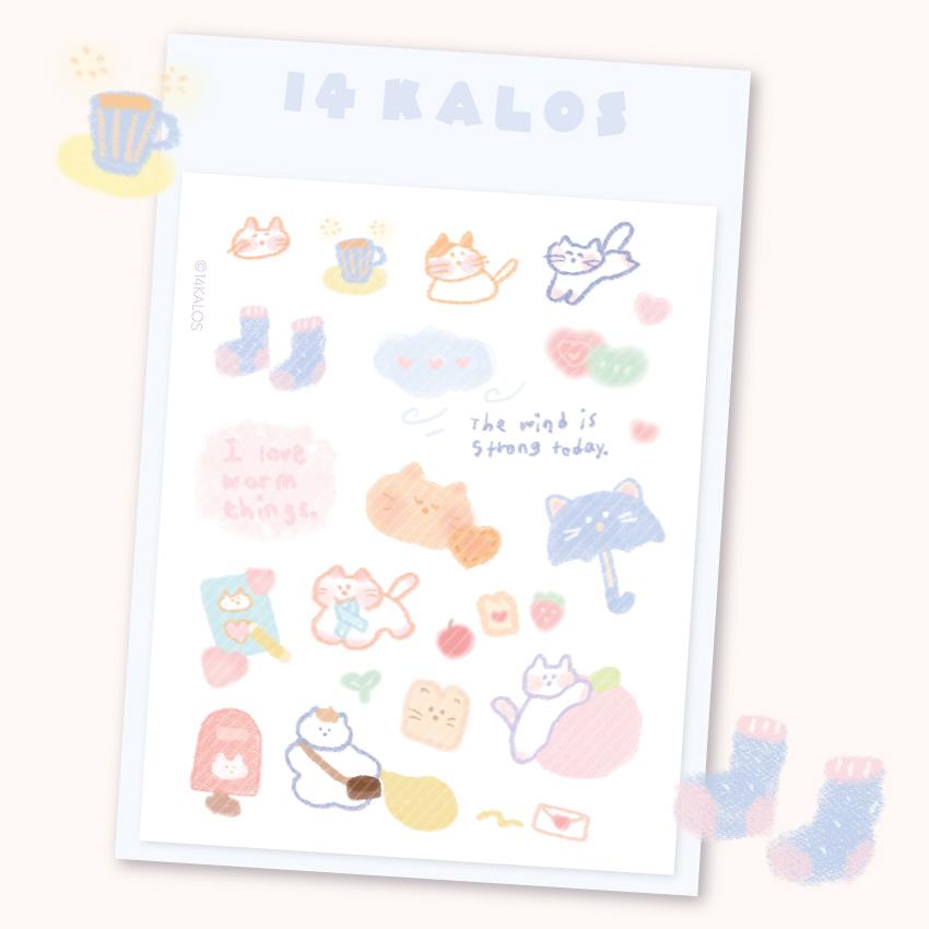 [열넷칼로스] 폭신한 것들 스티커