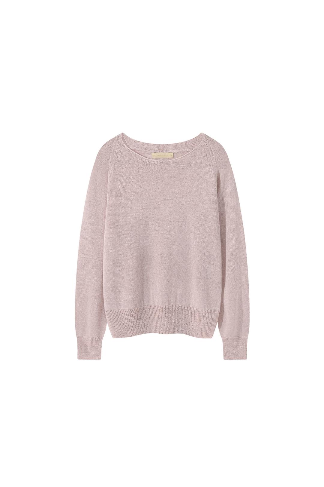 [SLOCO] Summer boat neck knit, misty pink