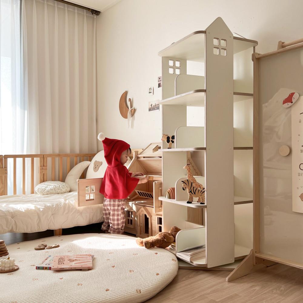 란가구 하우스 원목 아기 회전책장(3단/4단)