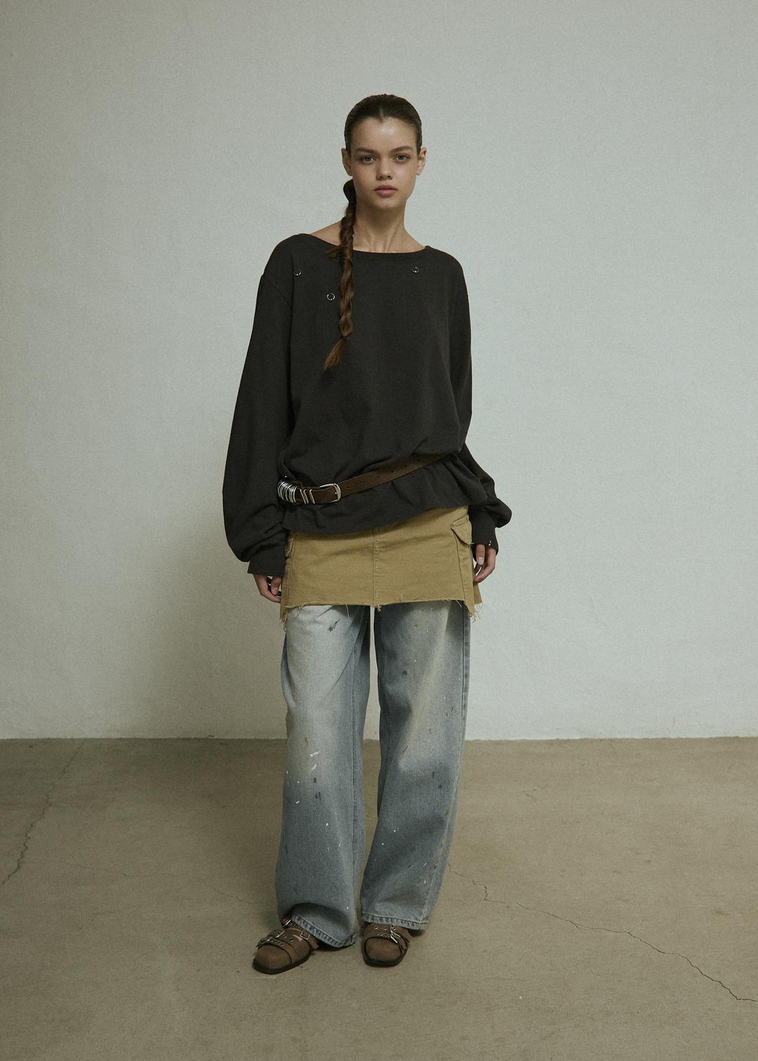 [Restock] piercing long sleeve washing tee