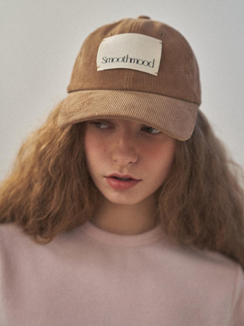 Beige Corduroy Label Ball Cap (2nd)