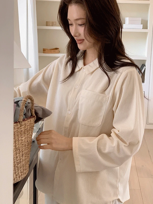 J'eu 베네 코듀로이 파자마 잠옷 세트 5color, 2size