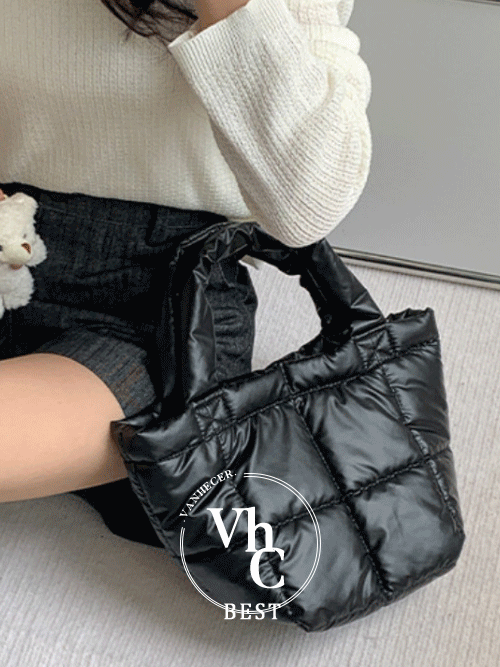 [4color] 퀼팅 패딩 미니 구름백 B#YW343