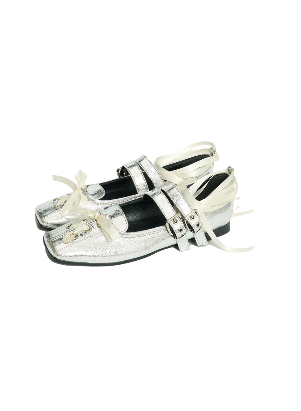[WOMEN] BALLERINA FLAT_SILVER