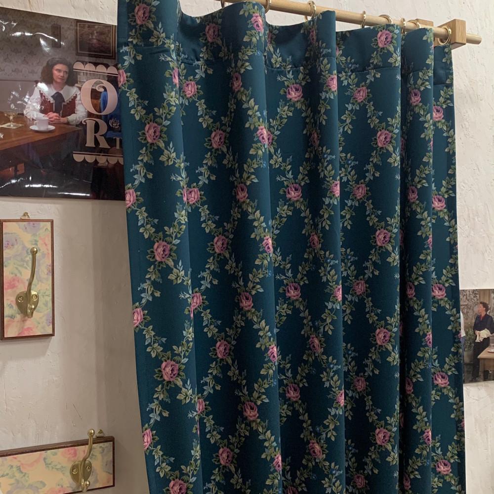 deep green rose fabric