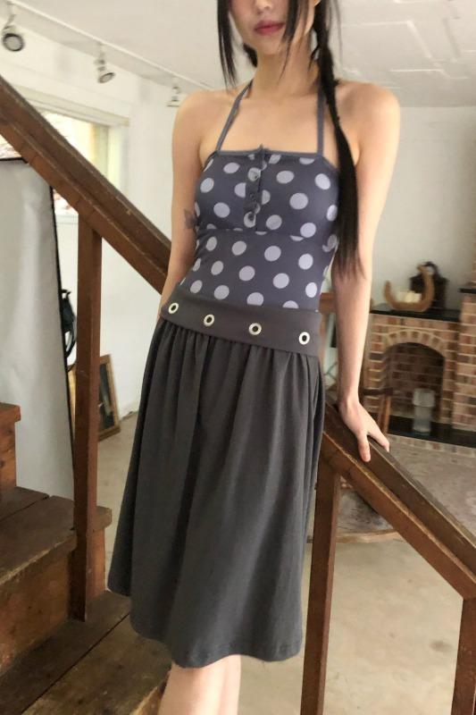 eyelet skirt & top (3color)