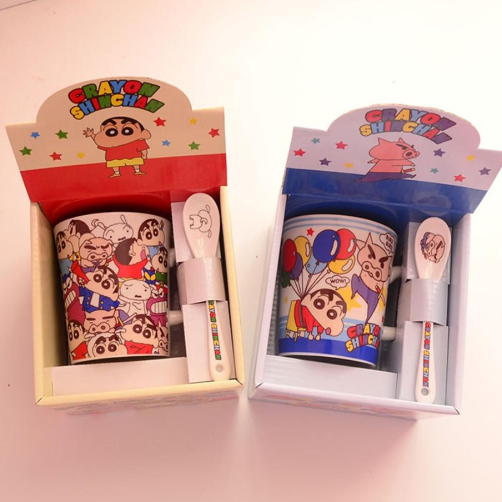 짱구는못말려 짱구 캐릭터 컵 머그컵 머그잔 내열 유리컵 식기 그릇 굿즈 식기세트 홈카페 밀