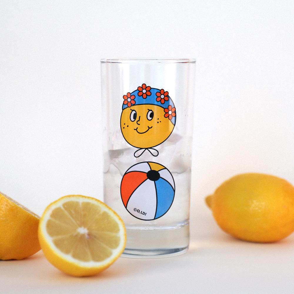 [Cup]330ML Flower swimming cap Glass