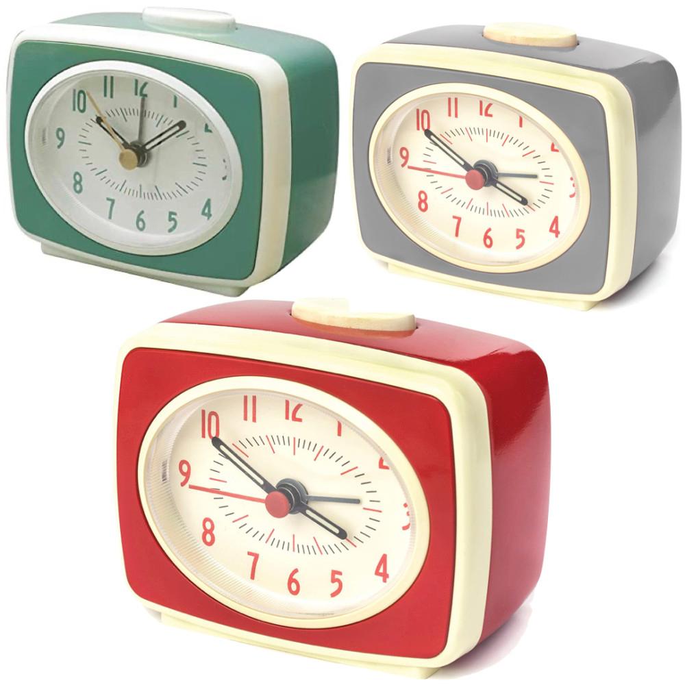 키커랜드 레트로 알람 탁상 시계 빈티지 저소음