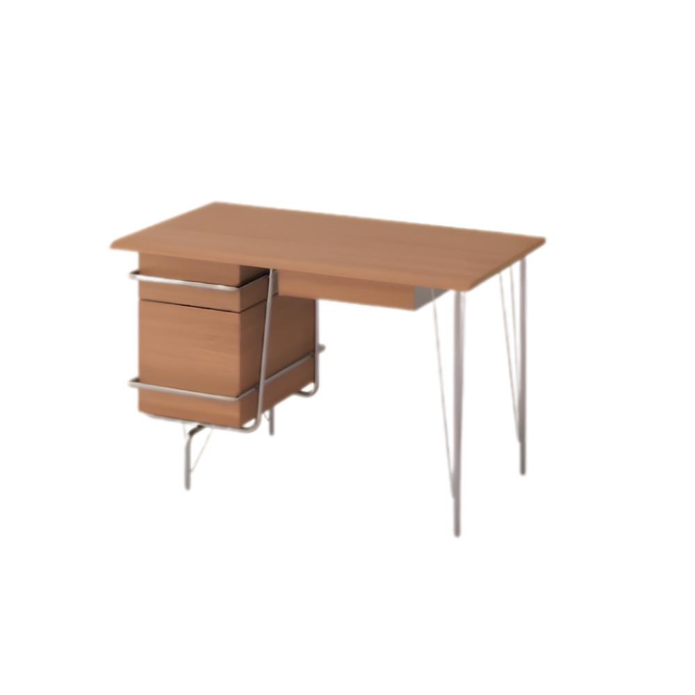 디자인필링 마르세유 플렌 뷰로우 컴퓨터 데스크 오피스 책상겸 테이블 120cm 우드컬러