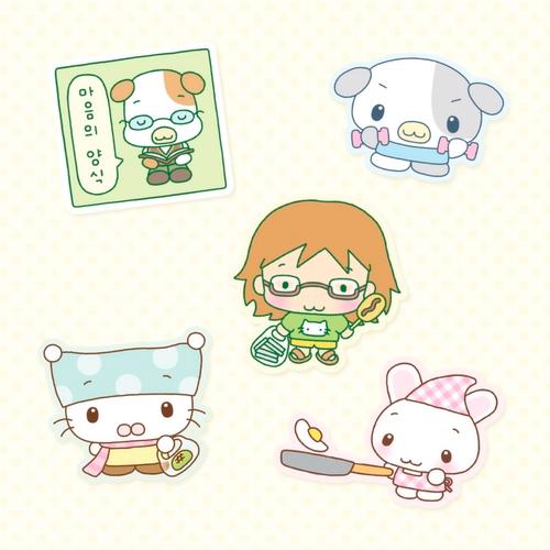 나를 아끼는 일 조각 스티커(5종)