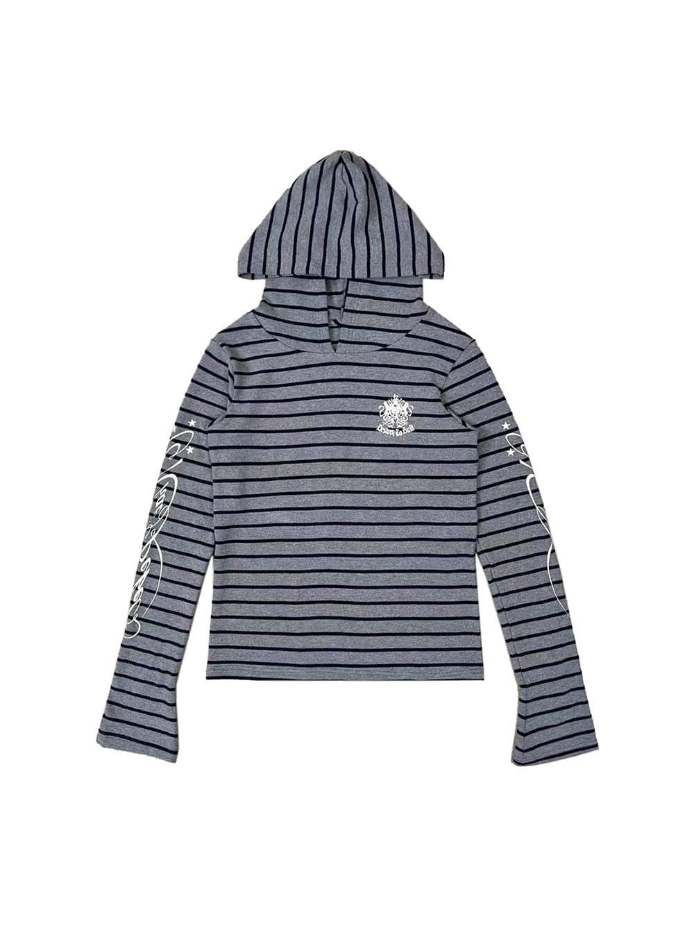 Striped Number Hoodie
