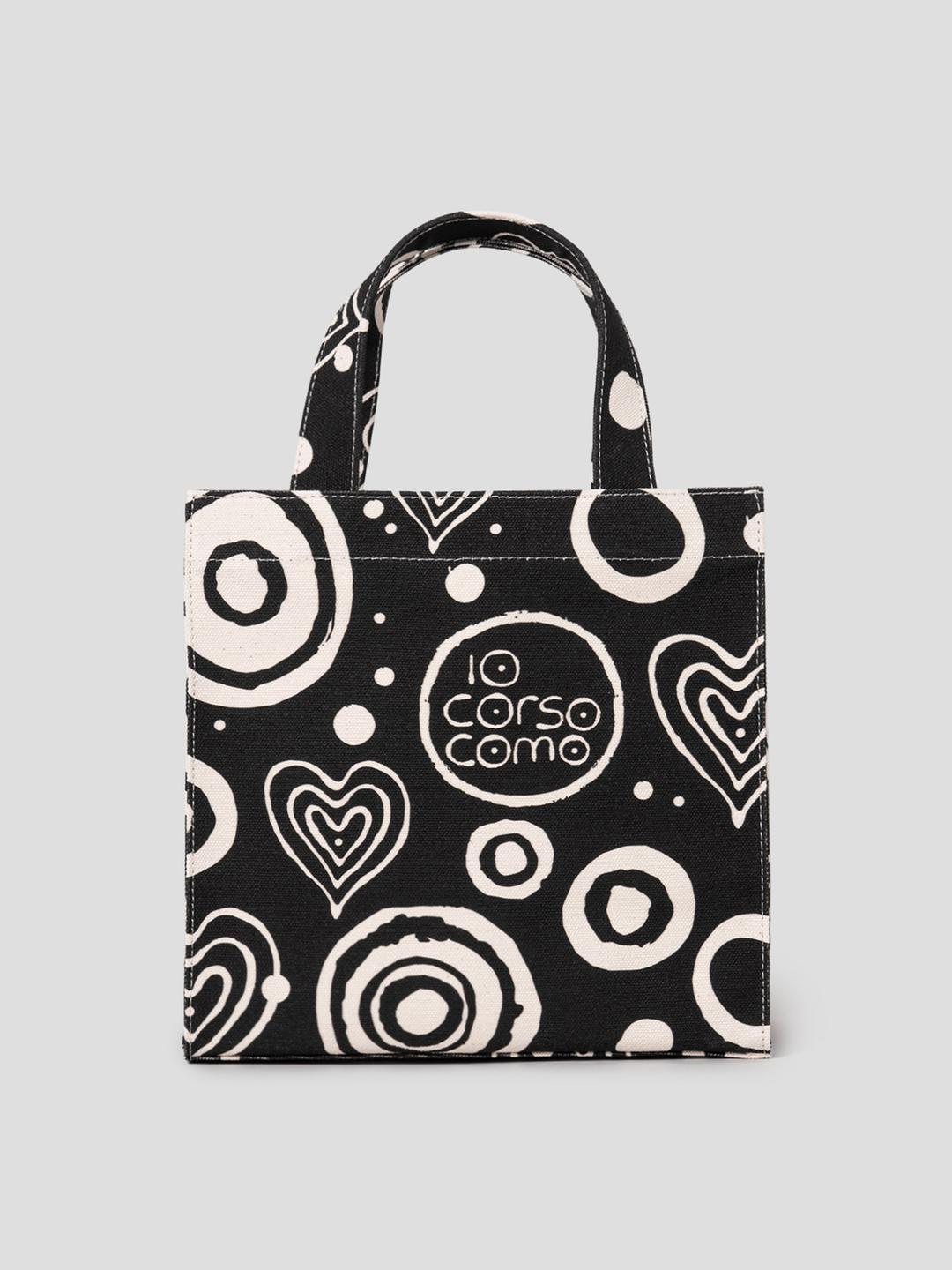 Cuore Nero Canvas Bag - Black