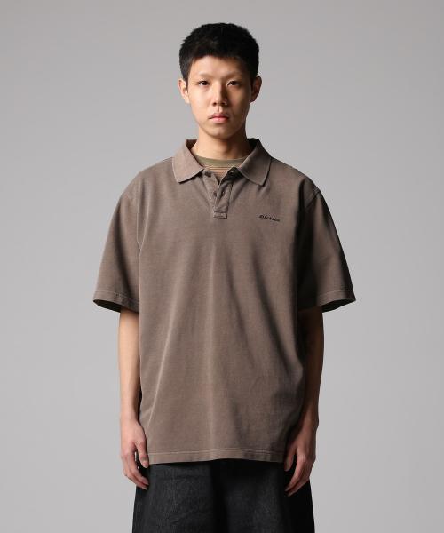 가먼트 다이드 피케 셔츠 Brown