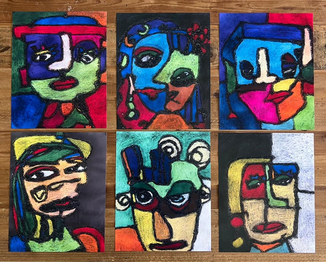 LIMITED TIME SALE: Set of 6 Faces - fine prints of original artwork - 8x10” Six Prints  ($50.00)