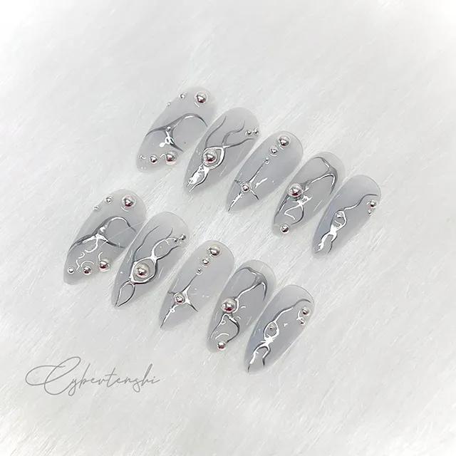 ʚ입점 할인ɞ ʚ크리스마스 세일ɞ 스모키 트라이벌 수제네일팁