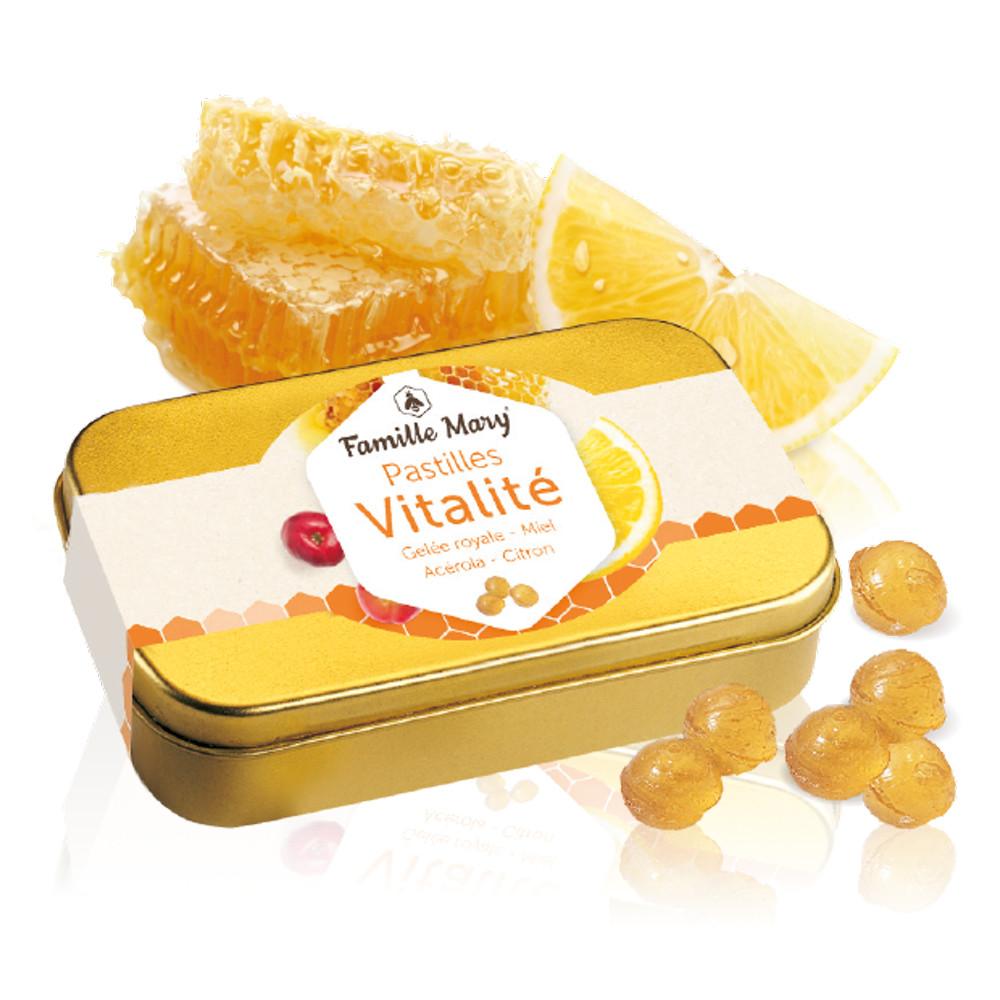 [FAMILLE MARY] 파밀메리 로얄제리 레몬 비타민캔디 - 60g x 3박스 파리매장 구매 후 배송 Pastilles Vitalité