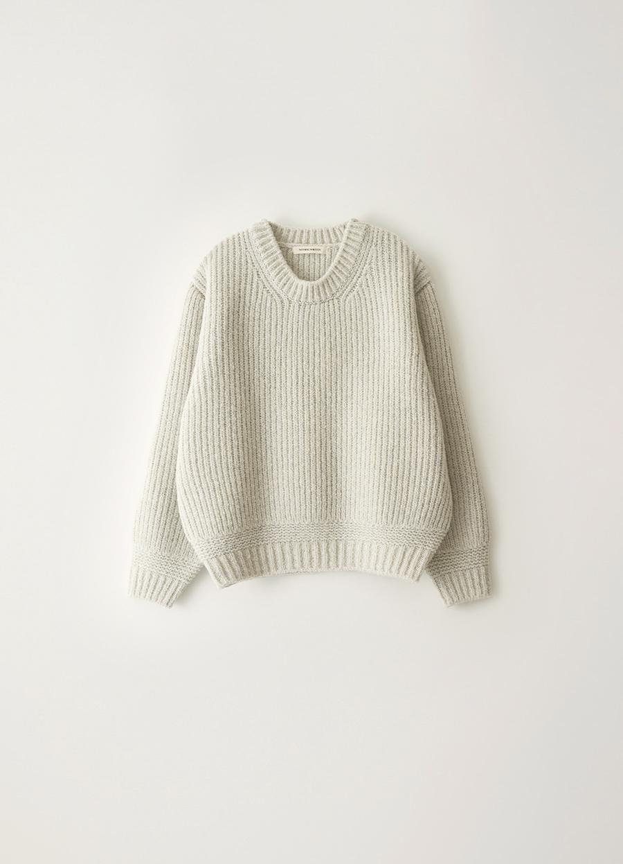 Tobu volume wool knit (Ash gray)