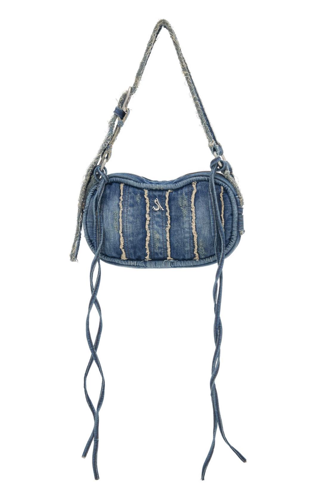 DENIM CUT-OFF SHOULDER BAG (INDIGO BLUE)