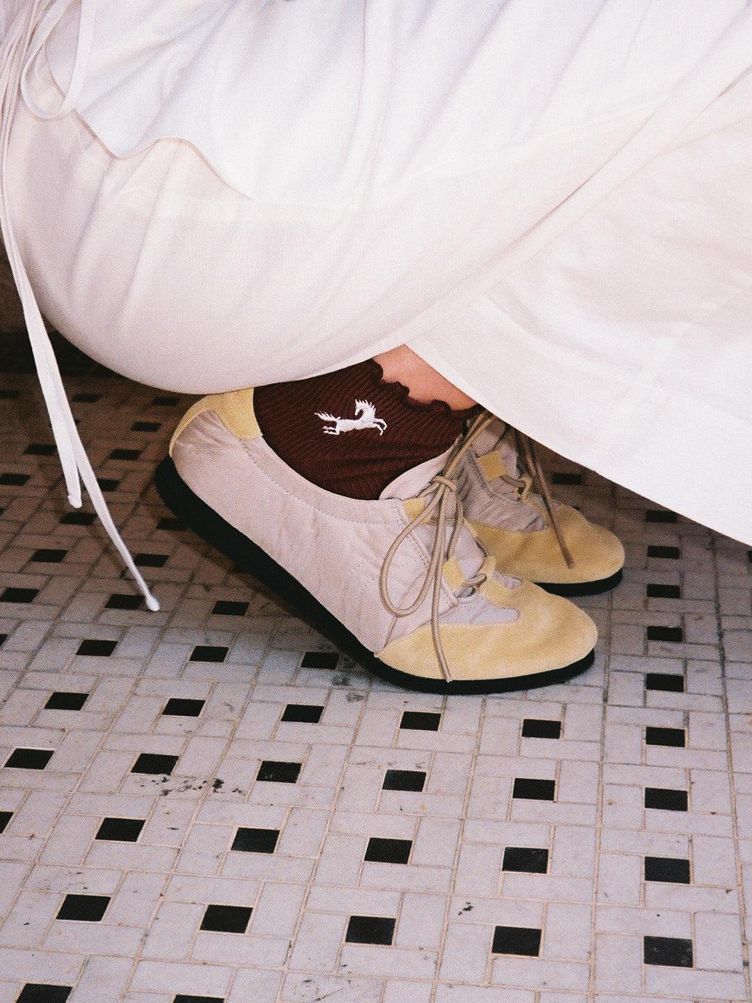 Raluca Flat - Ecru - Ecru / 36