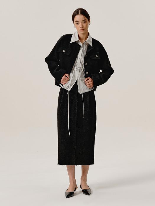 Keline Tweed Jacket_Black