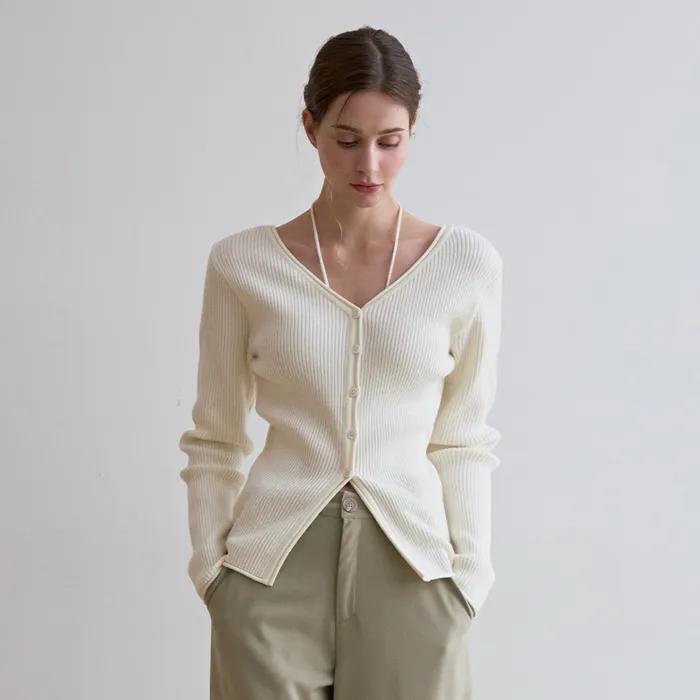 네크리본 투웨이 가디건-아이보리