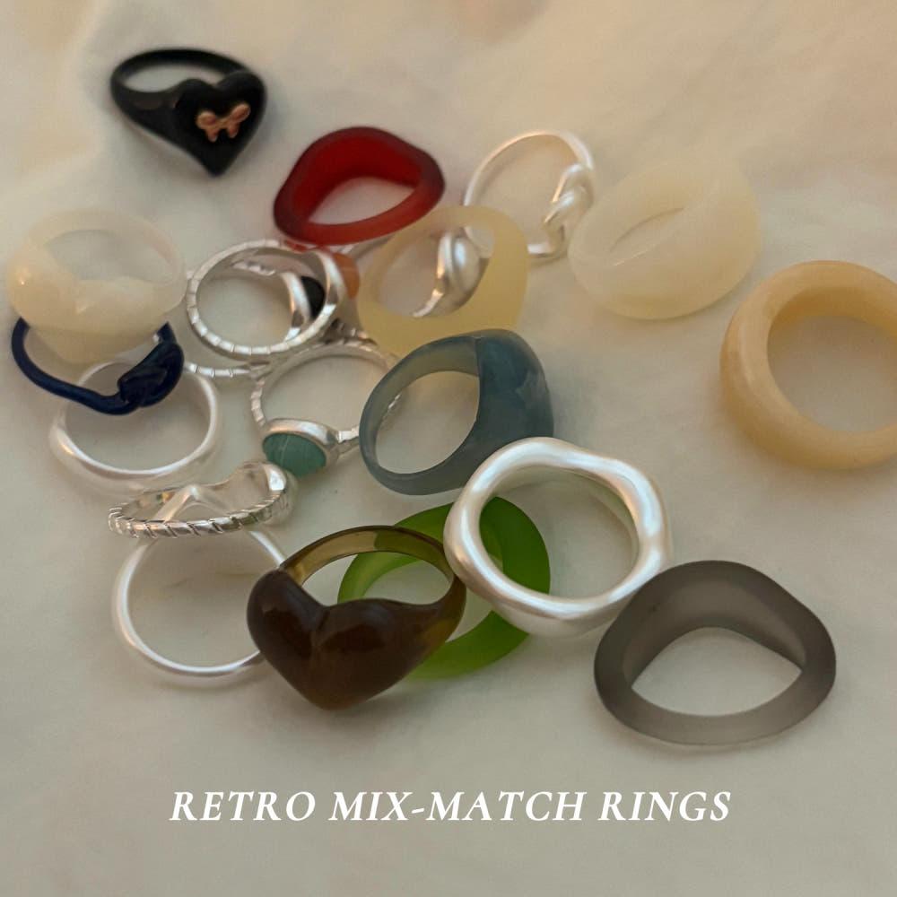 [아브릴] 호마이카링 2개이상 할인- Retro Color Ring