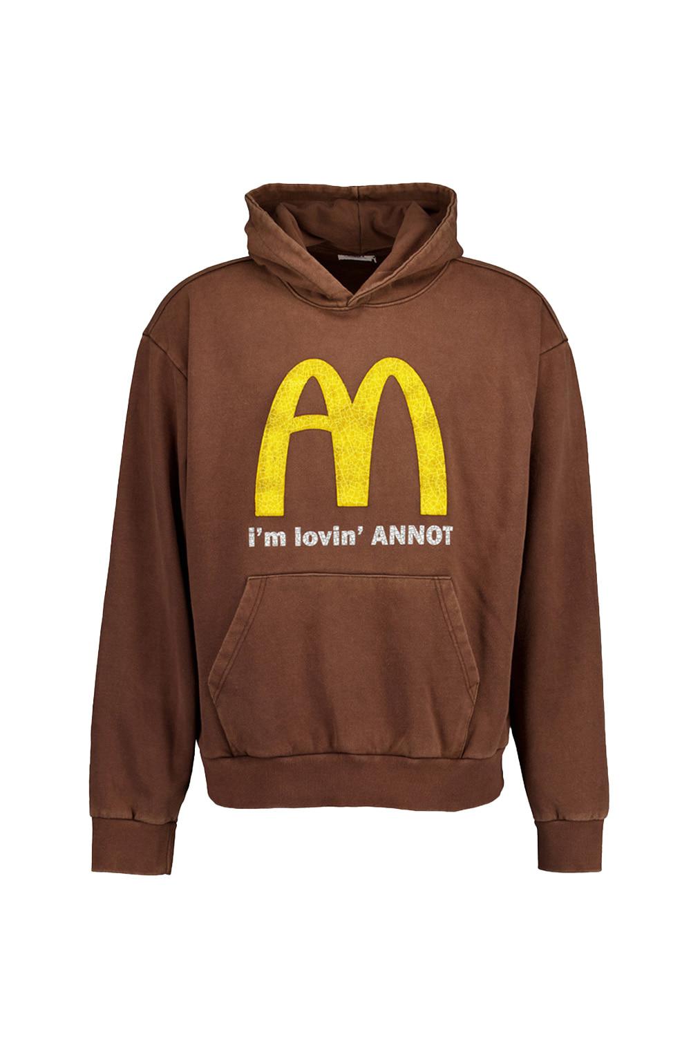 I.L.A Logo VTG Washing Hoodie Brown