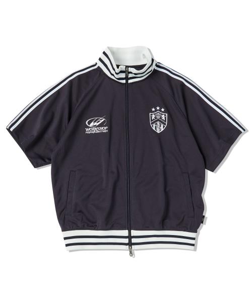 져지 트랙 반팔 자켓 네이비