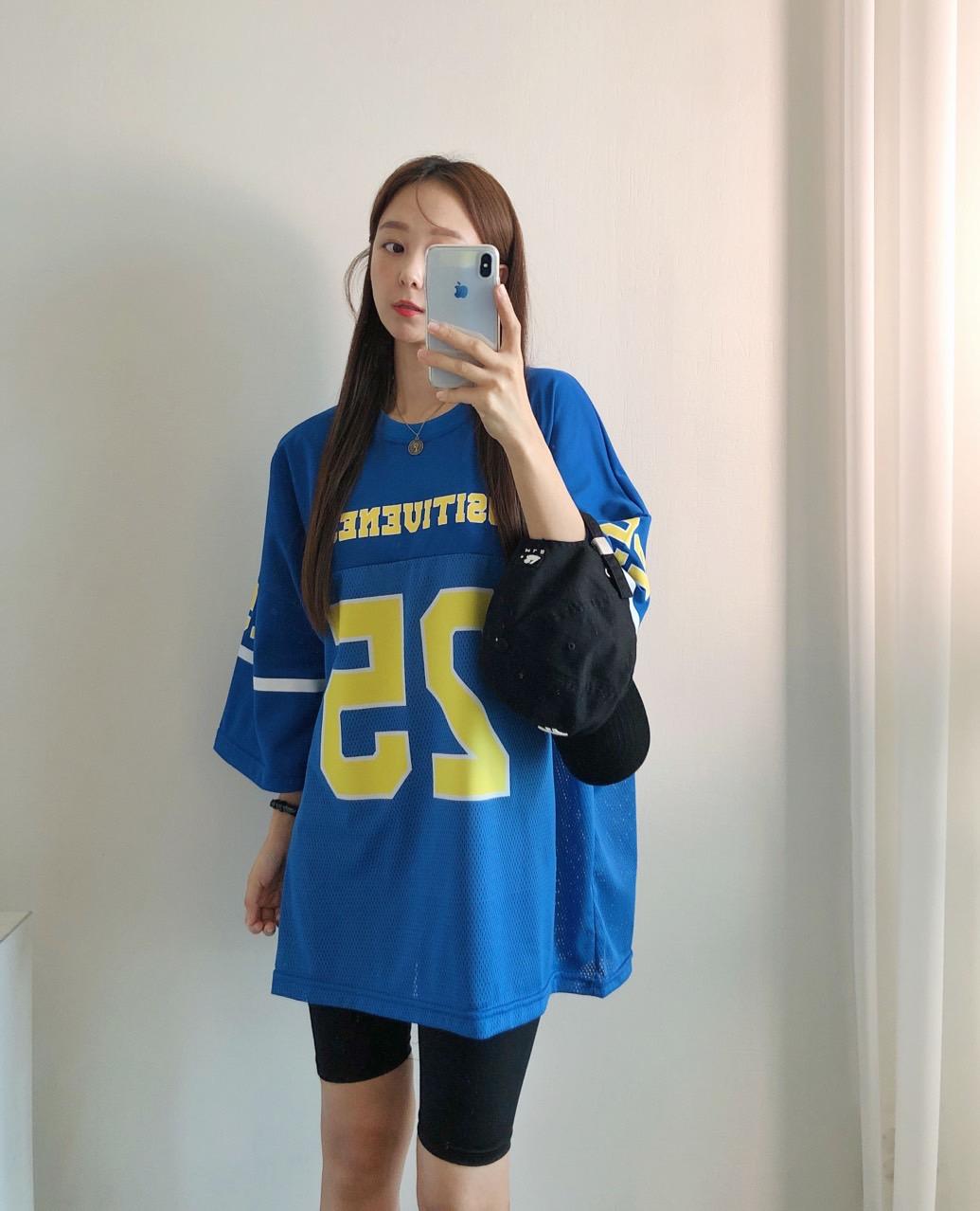 클로드모어 [남녀공용/오버핏/커플룩강추/럭비/매쉬]  25 매쉬져지 반팔 2color