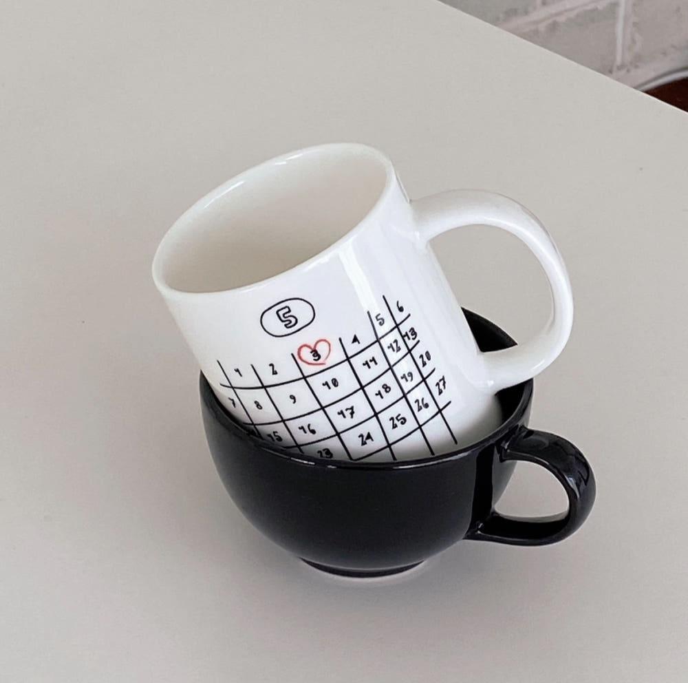 [속삭] 주문제작 캘린더 다이어리 머그 calendar diary mug