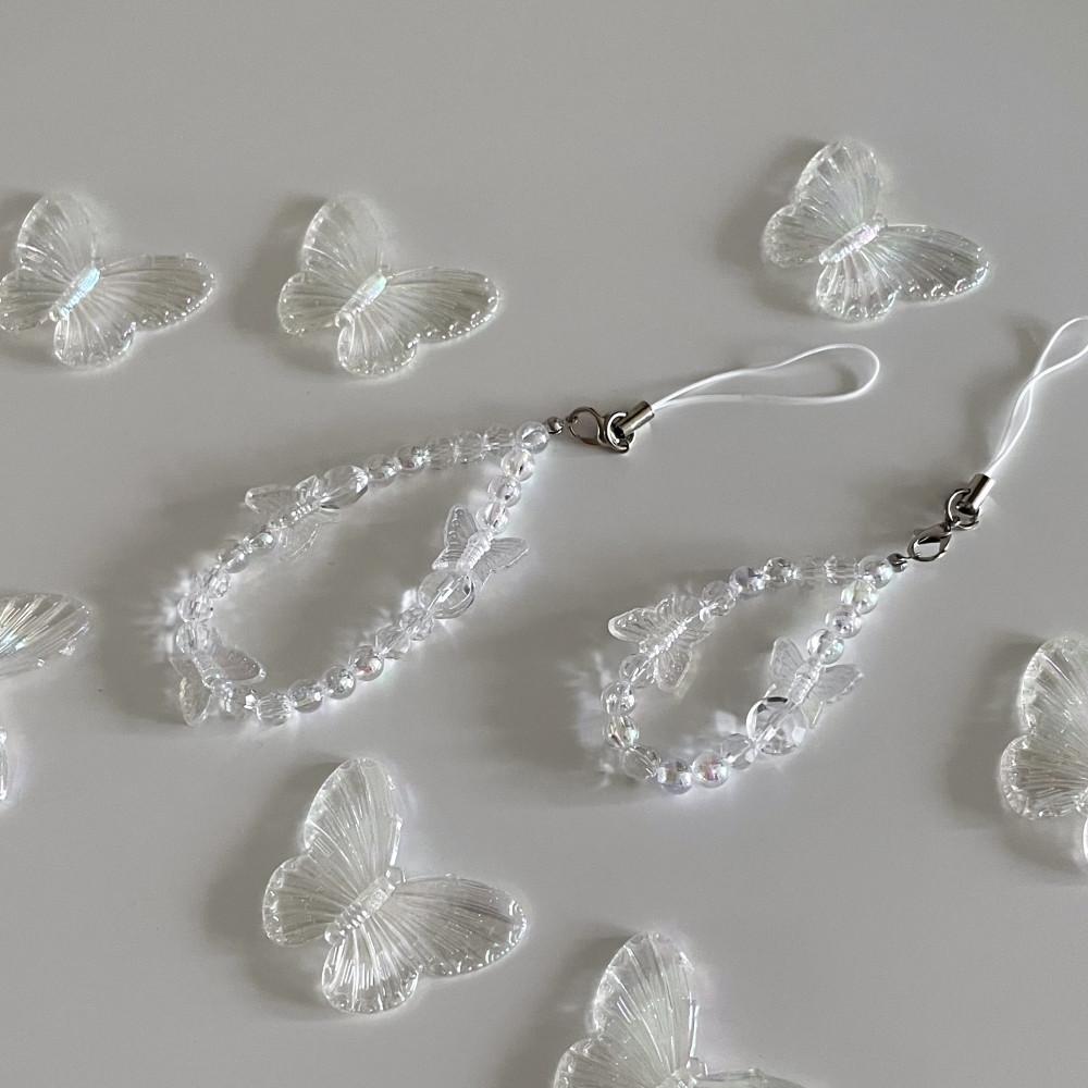(무배♡) 나비 Beads Keyring 핸드폰 고리 키링 (이지블리)