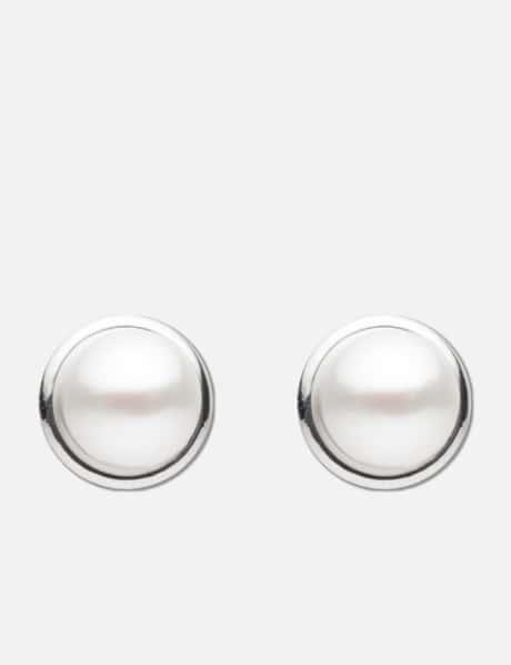 Cold White 6mm Pearl Earrings